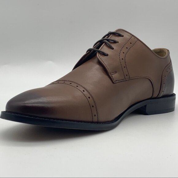 SOLD FBM Florsheim Saluzzo Cognac Cap Toe Oxford  Men's Shoes - Picture 3 of 12